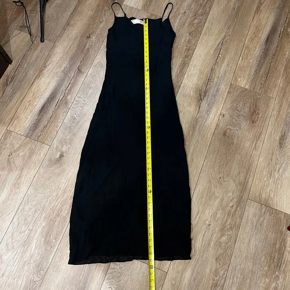 MAX STUDIO LEON MAX Women's Slip Maxi Dress Size M In Black - Picture 3 of 7